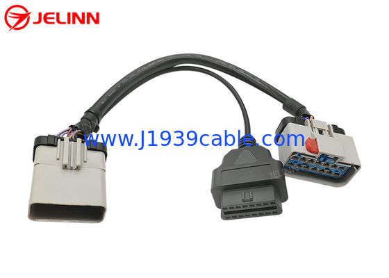 RP1226은 여성인 RP1226과 16 핀 OBD2 OBDII 여성 분배기 Ｙ 케이블에 핀 수를 14명 회색으로 만듭니다