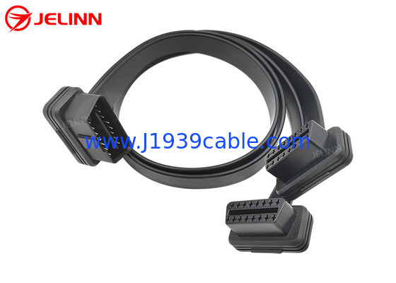 OBD2 OBDII J1962 직각 남성 24V - 이중 여성 평면 Y 케이블