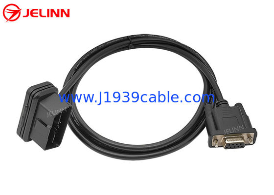 J1962 직각 OBD 2 OBD2 16 핀 RS232 DB9 연결 케이블
