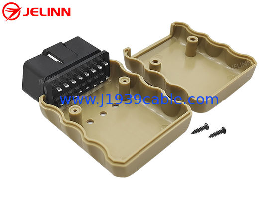 맞춤형 OBD 2 장치 케이스 OBD2 하우징 및 직선 핀과 남성 플러그