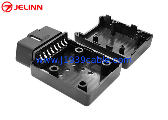 OBD 2 칸막이 OBD2 케이스 및 커브 핀을 가진 남성 연결 장치