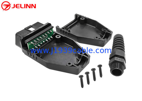 똑바른 핀 OBD J1962 OBD2 male형 커넥터 및 철사 관을 가진 케이스/OBD2 울안